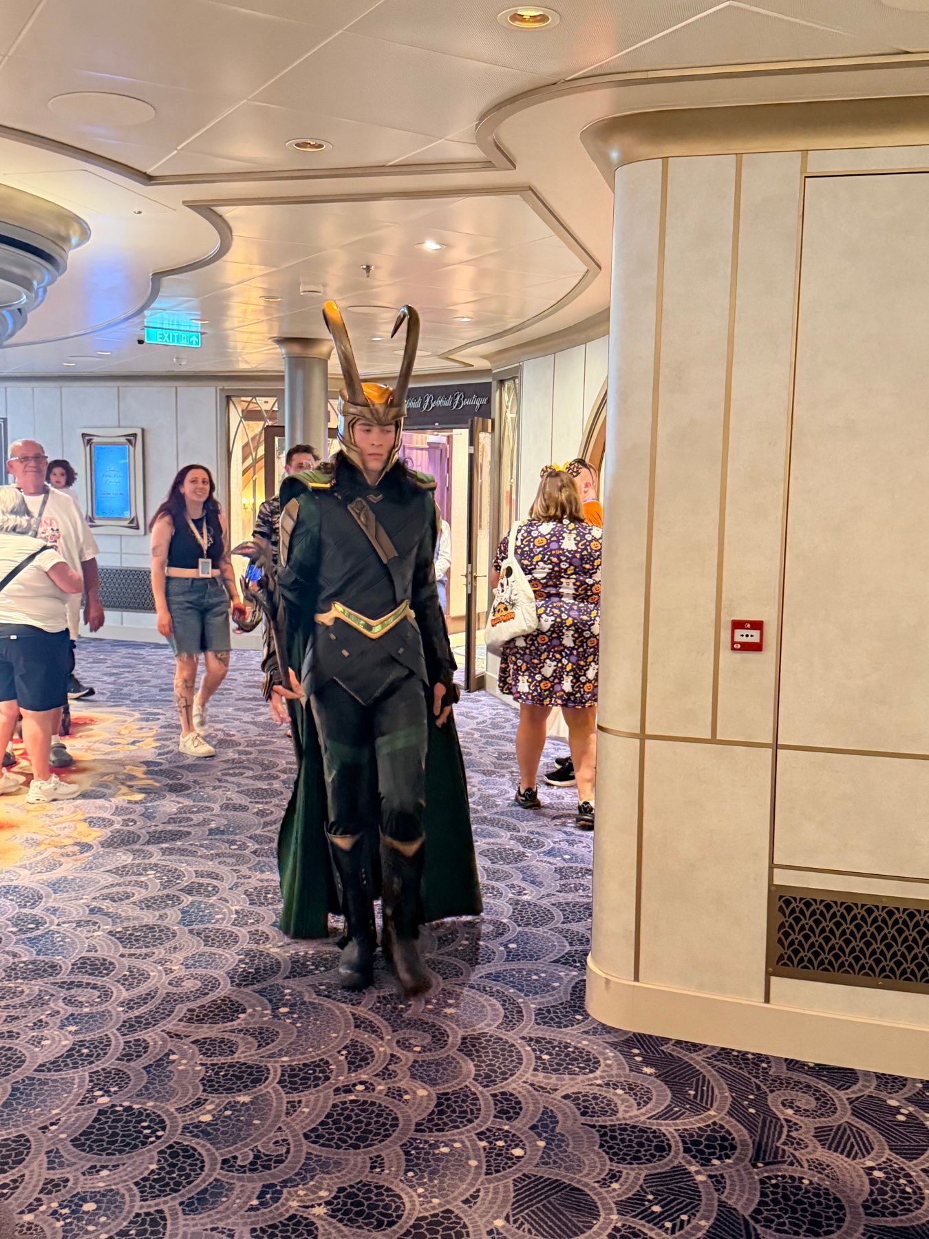 Loki character encounter aboard Disney Destiny