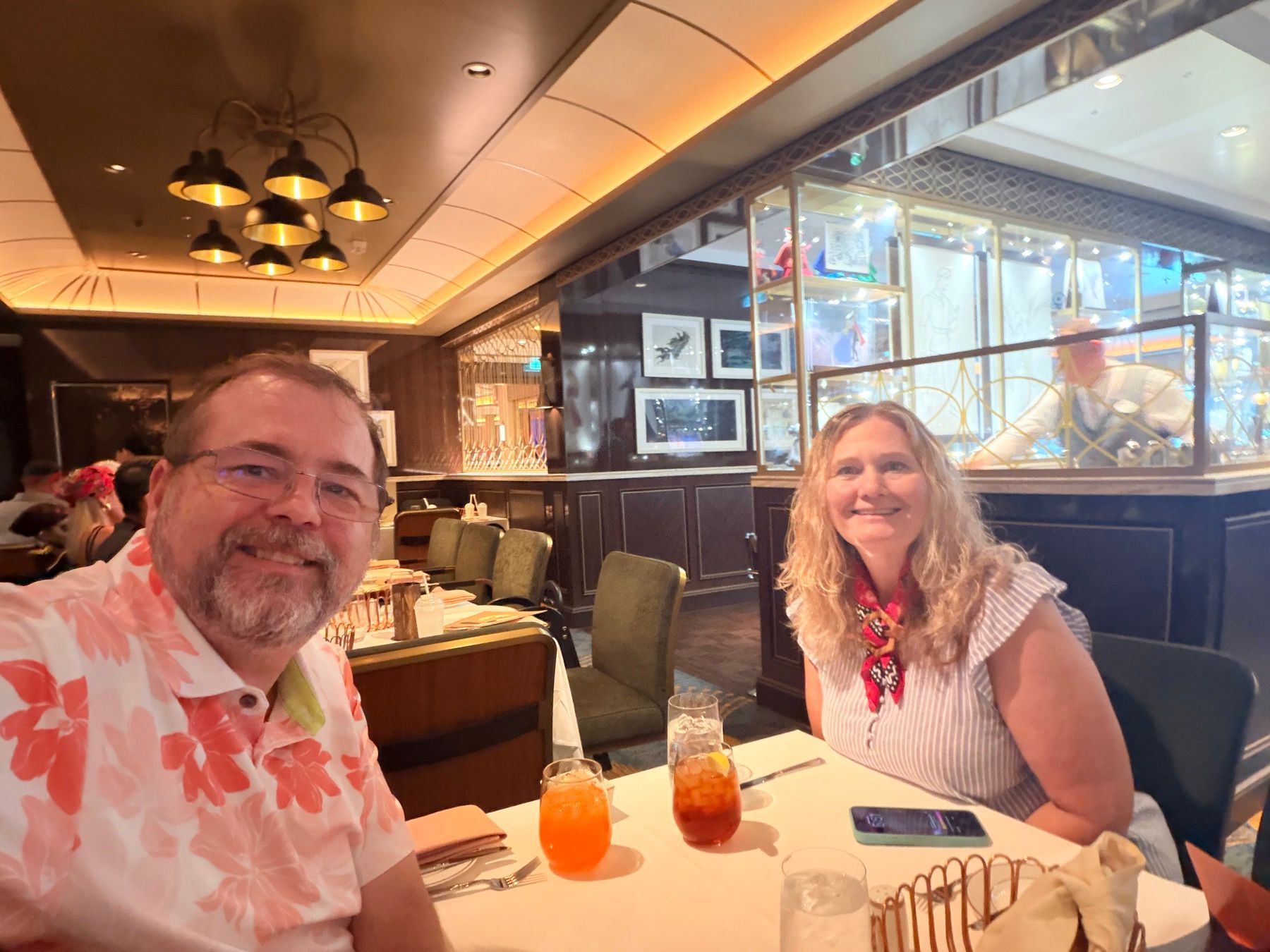 Jesse and his wife dining at 1923