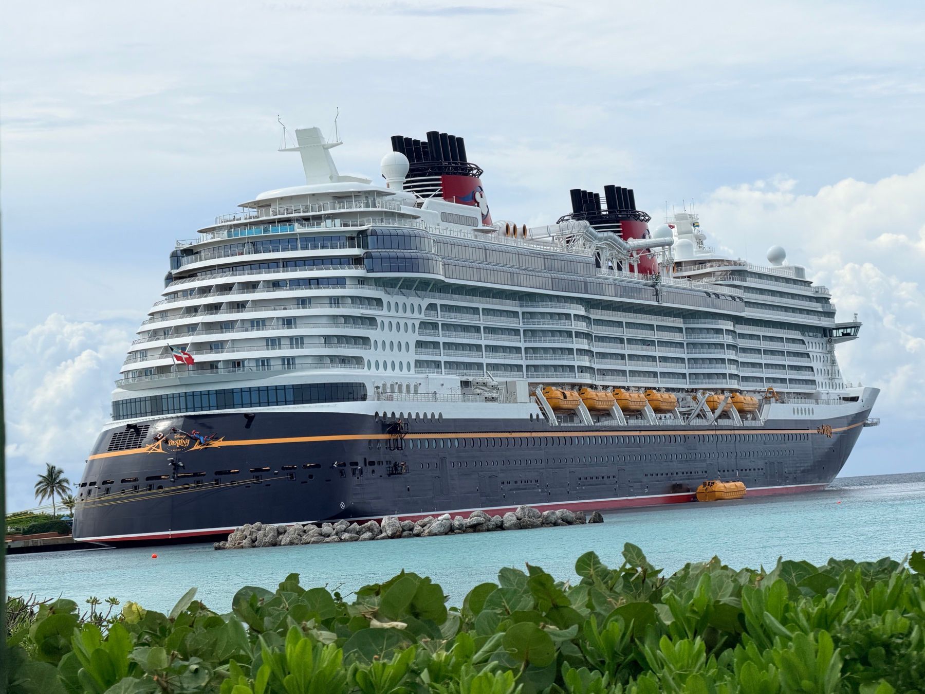 Disney Destiny viewed from Castaway Cay