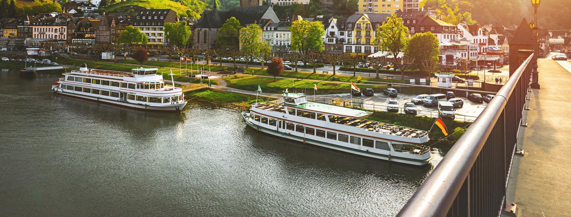 River cruise ships in Germany. River cruise ships in Germany.