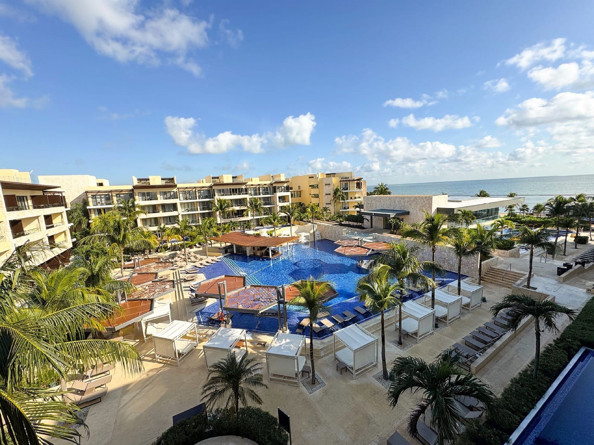 A Royalton Hideaway resort pool and ocean view