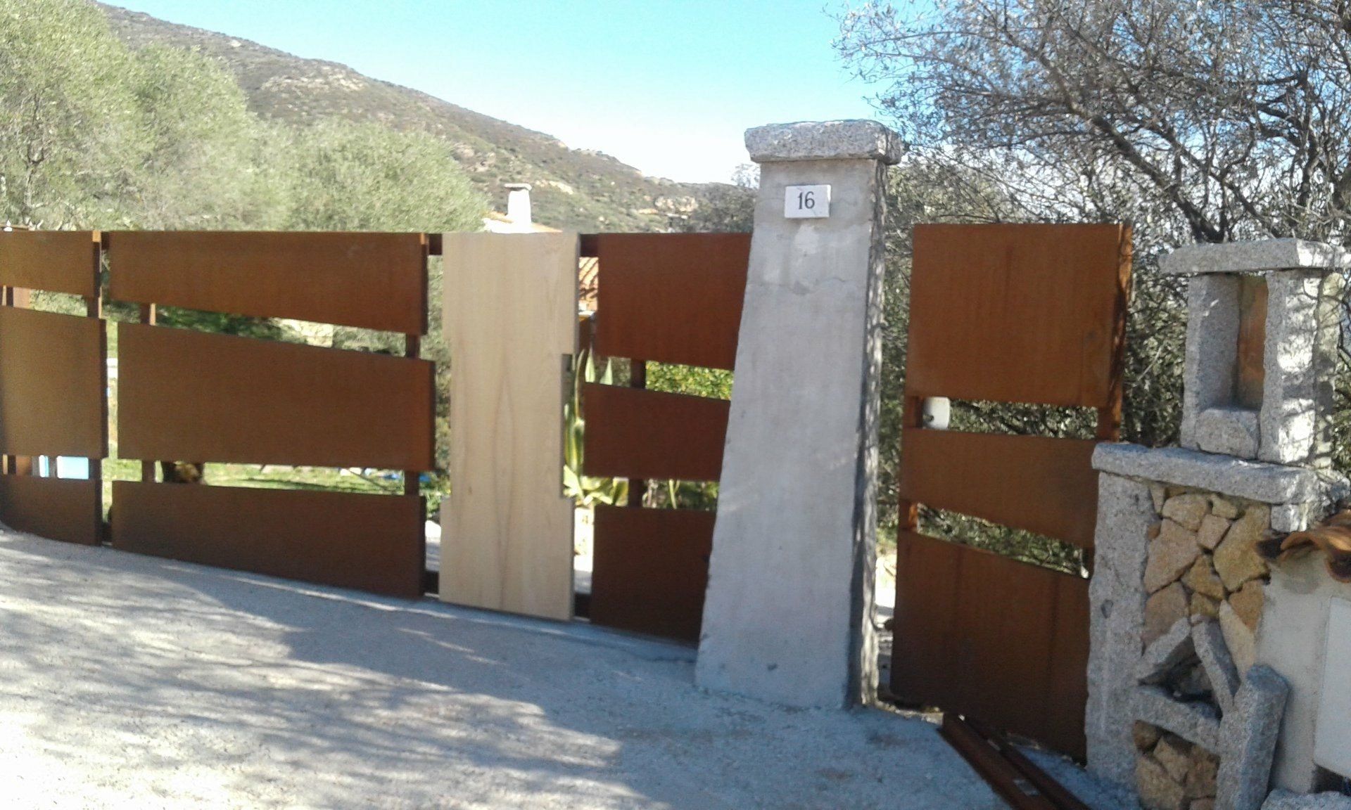 cancello corten