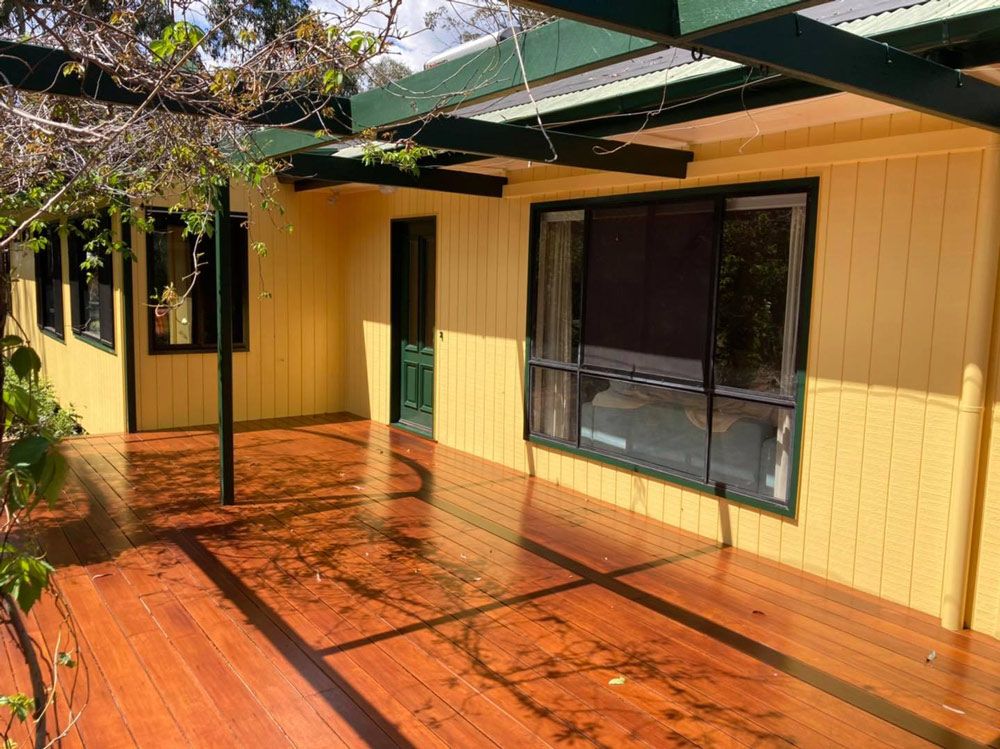 Residential House with Yellow Painted Walls