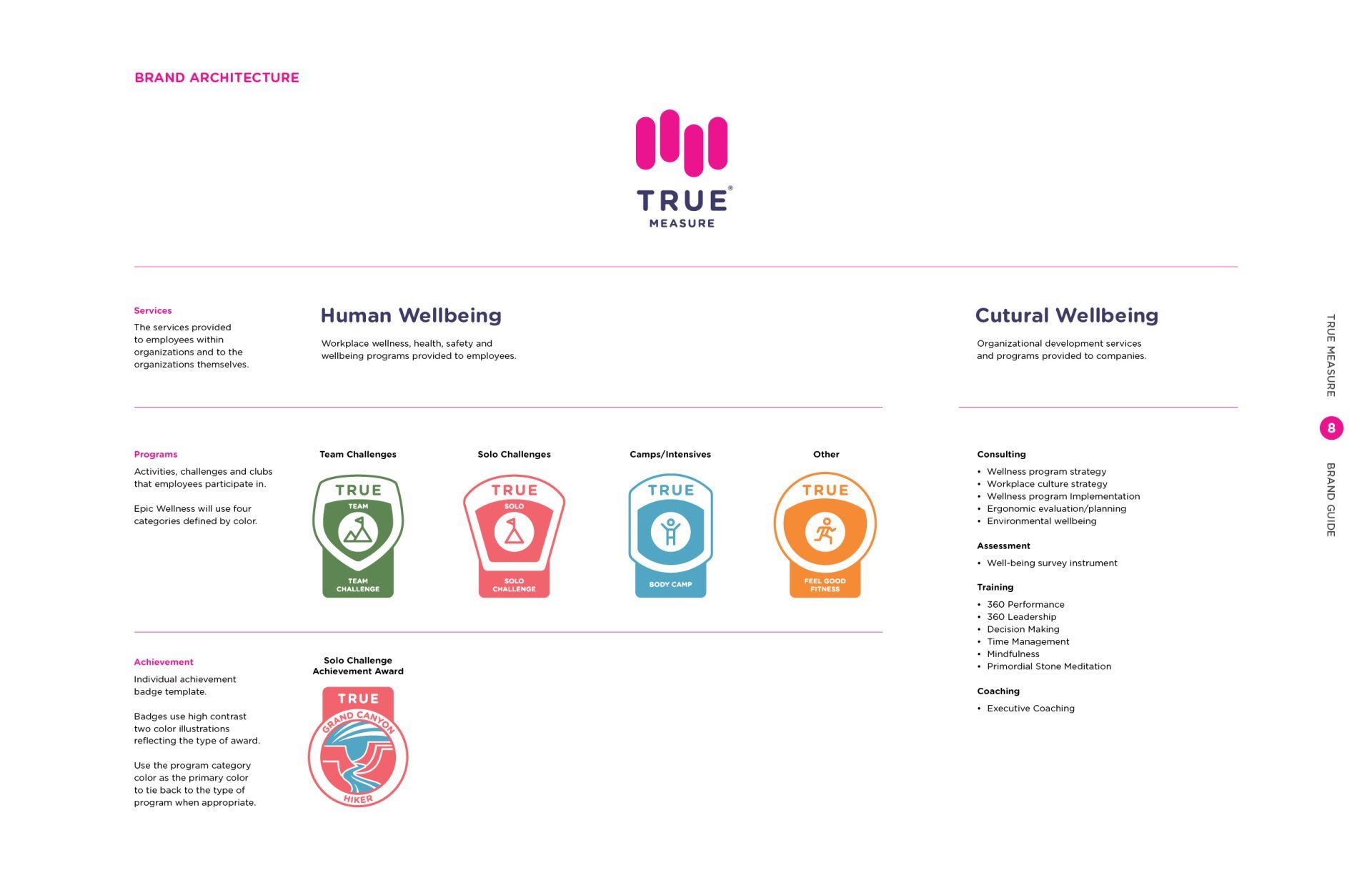 A brochure for a company called true music with logos on it.