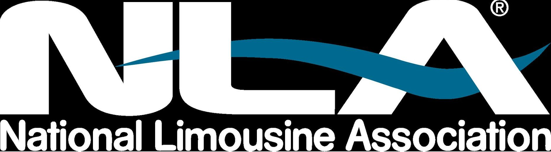 Logo for the National Limousine Association: white