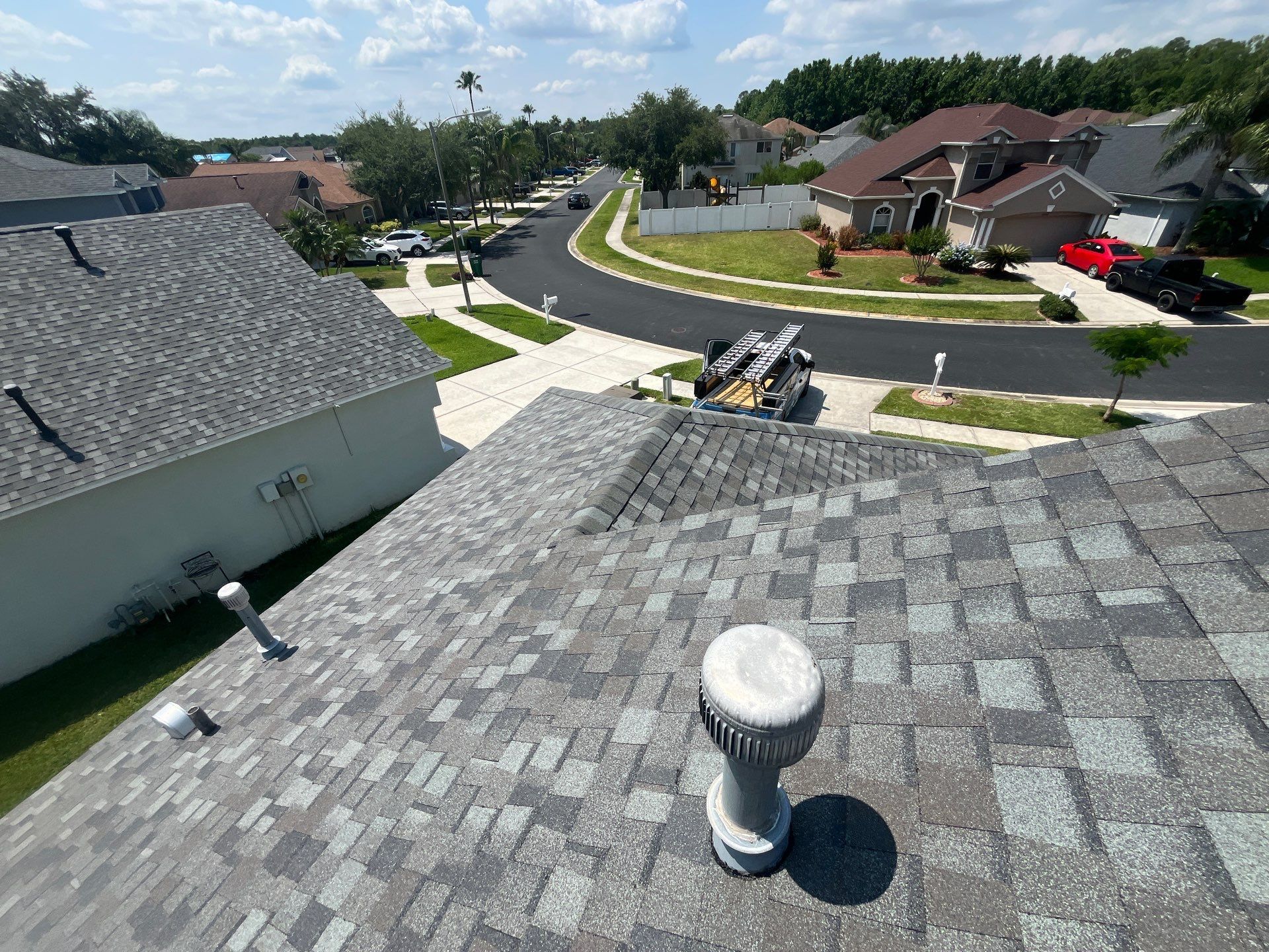 Completed shingle roof replacement in Grand Oaks, Land O’ Lakes, Florida