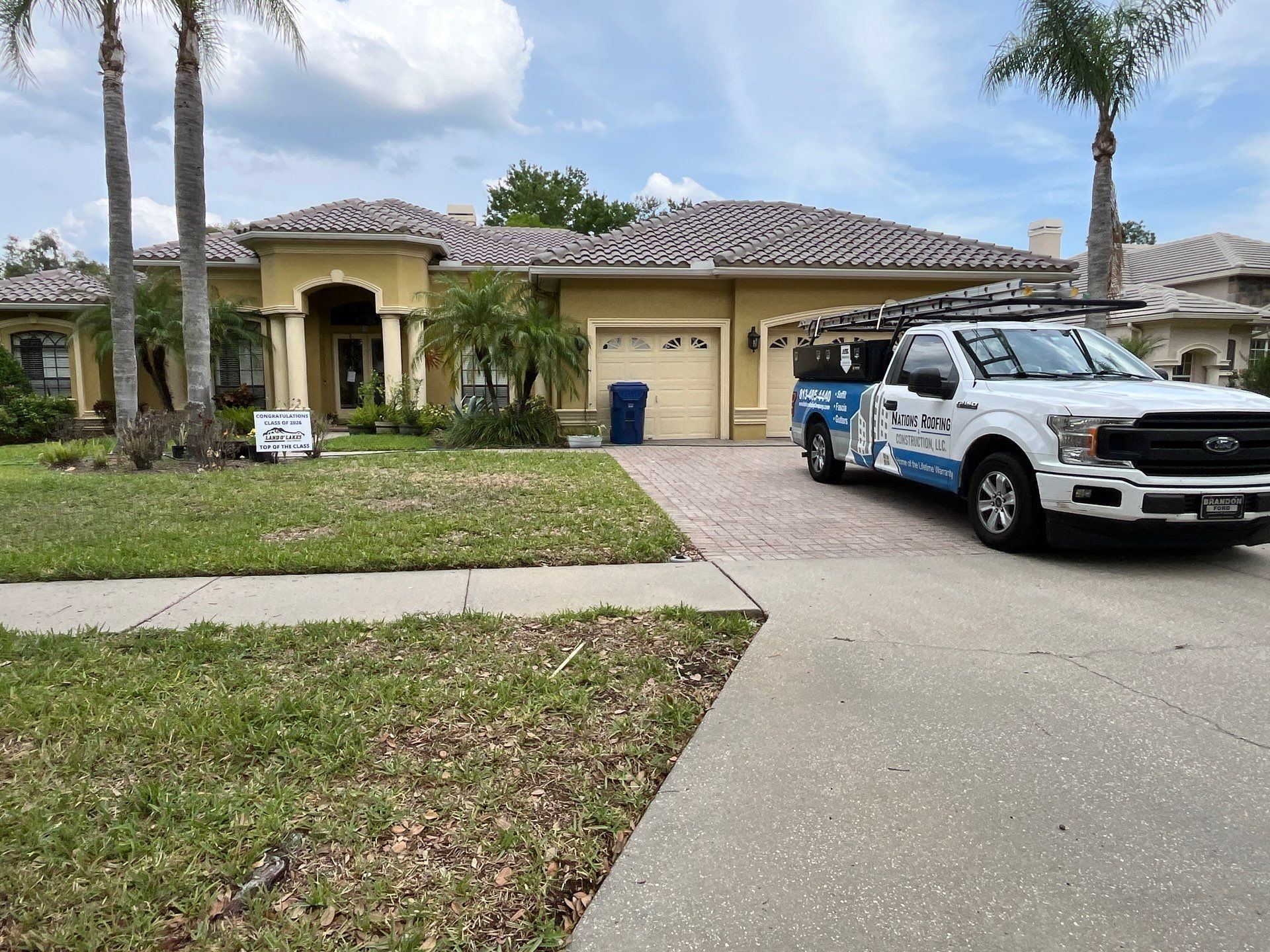 Eagle Capistrano tile roof installed by Nations Roofing & Construction in Land O' Lakes, FL