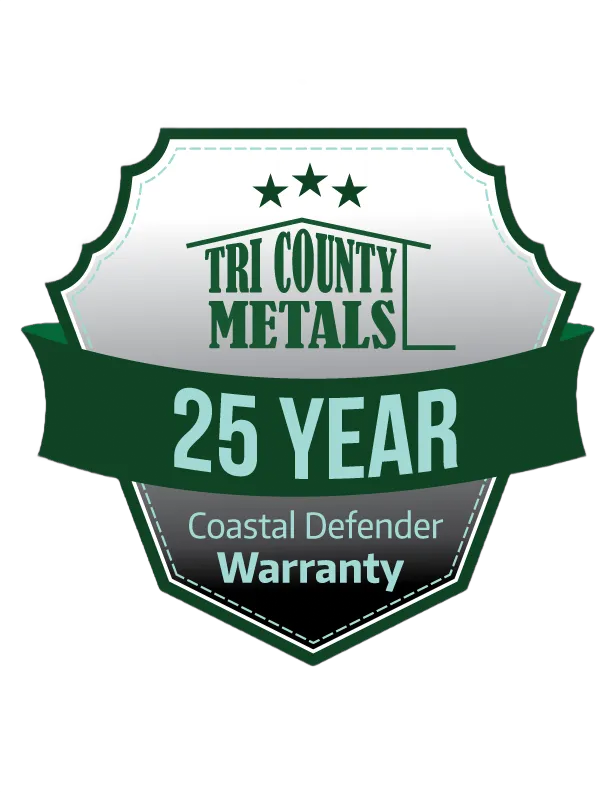 Tri County Metals Coastal Defender 25-Year Coastal Metal Roof Warranty