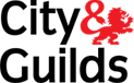 City & Guilds logo in black and red with a lion emblem