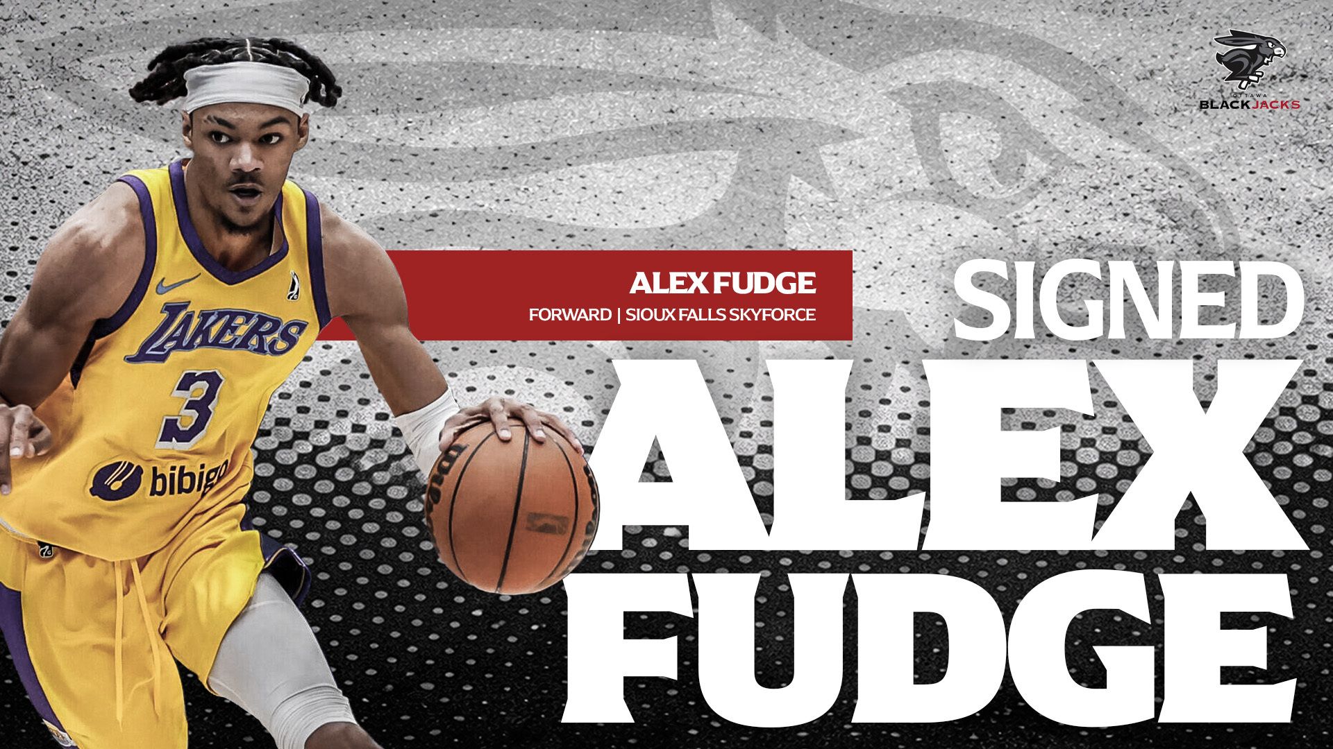 OTTAWA BLACKJACKS SIGN FORWARD ALEX FUDGE