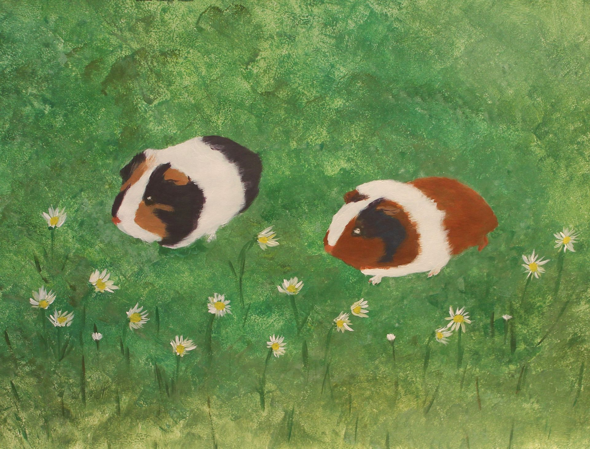 eindwerk schilderij cavia