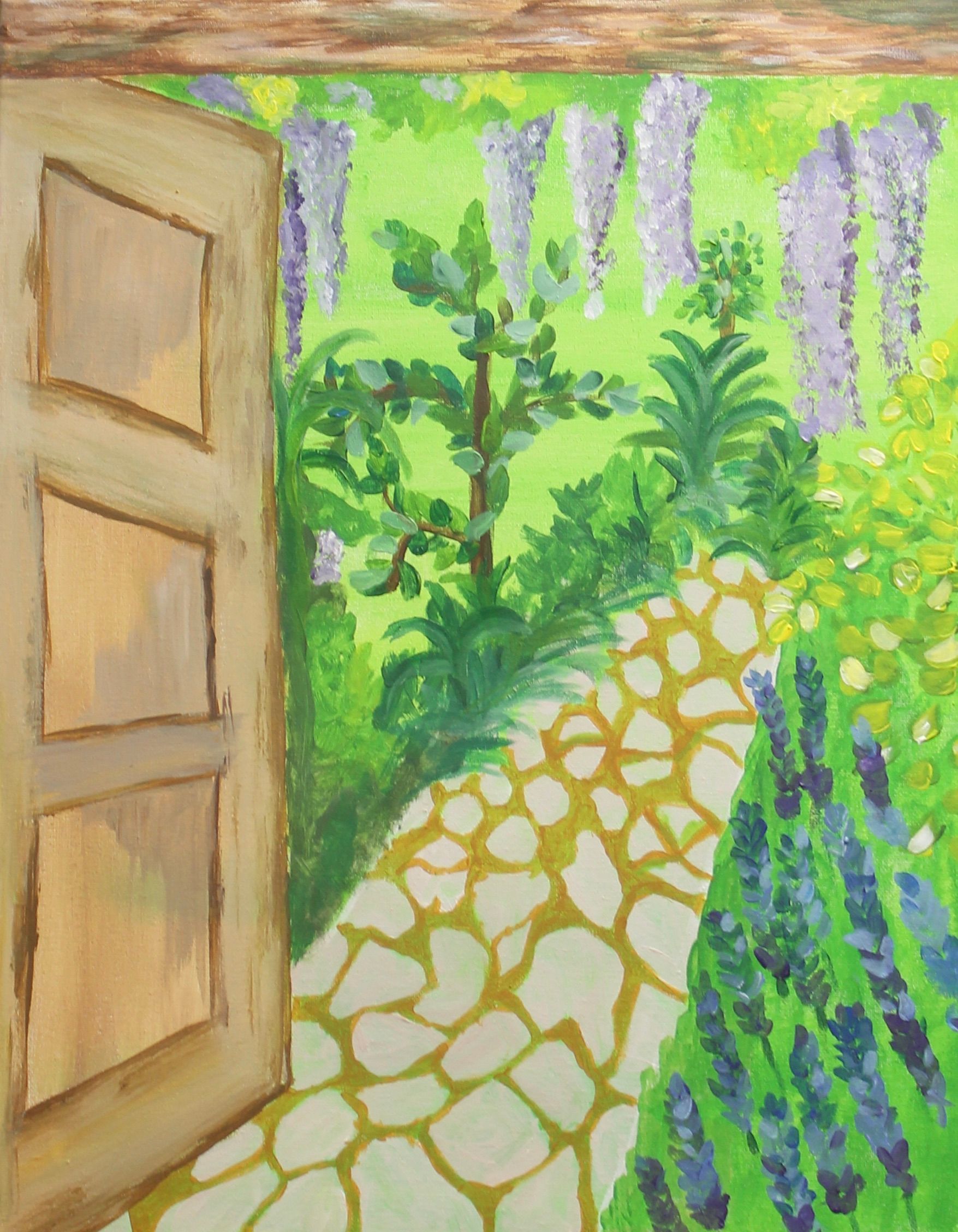 Eindwerk schildercursus Studio MiSt tuin