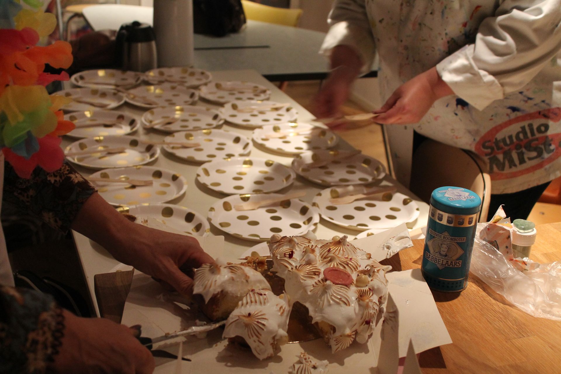 de workshop wordt even onderbroken met iets lekkers
