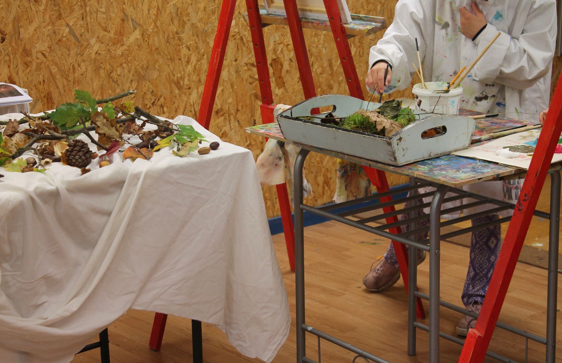 herfsttafel tijdens herfstworkshop