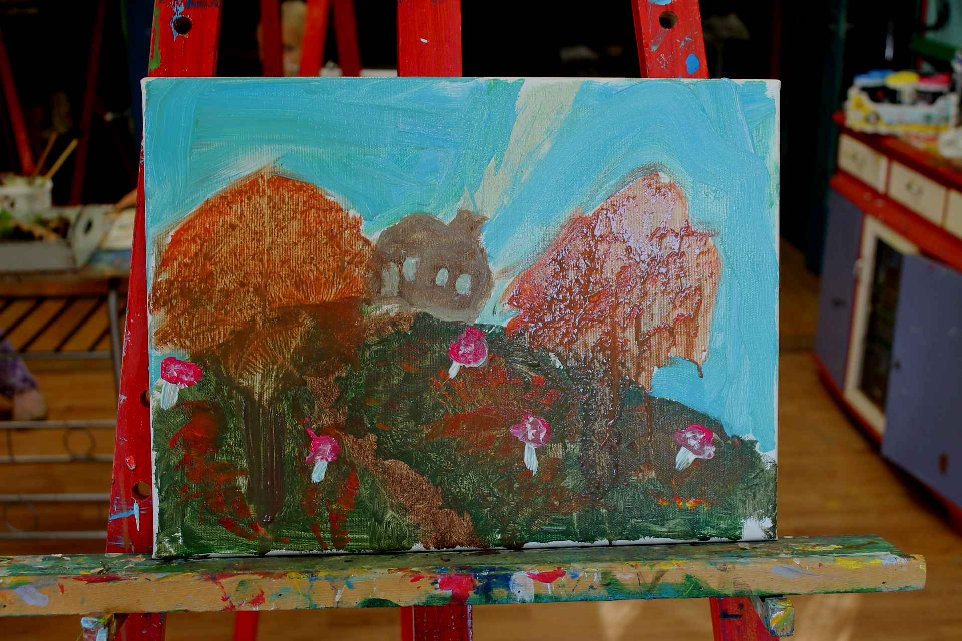 herfstlandschap op schilderdoek
