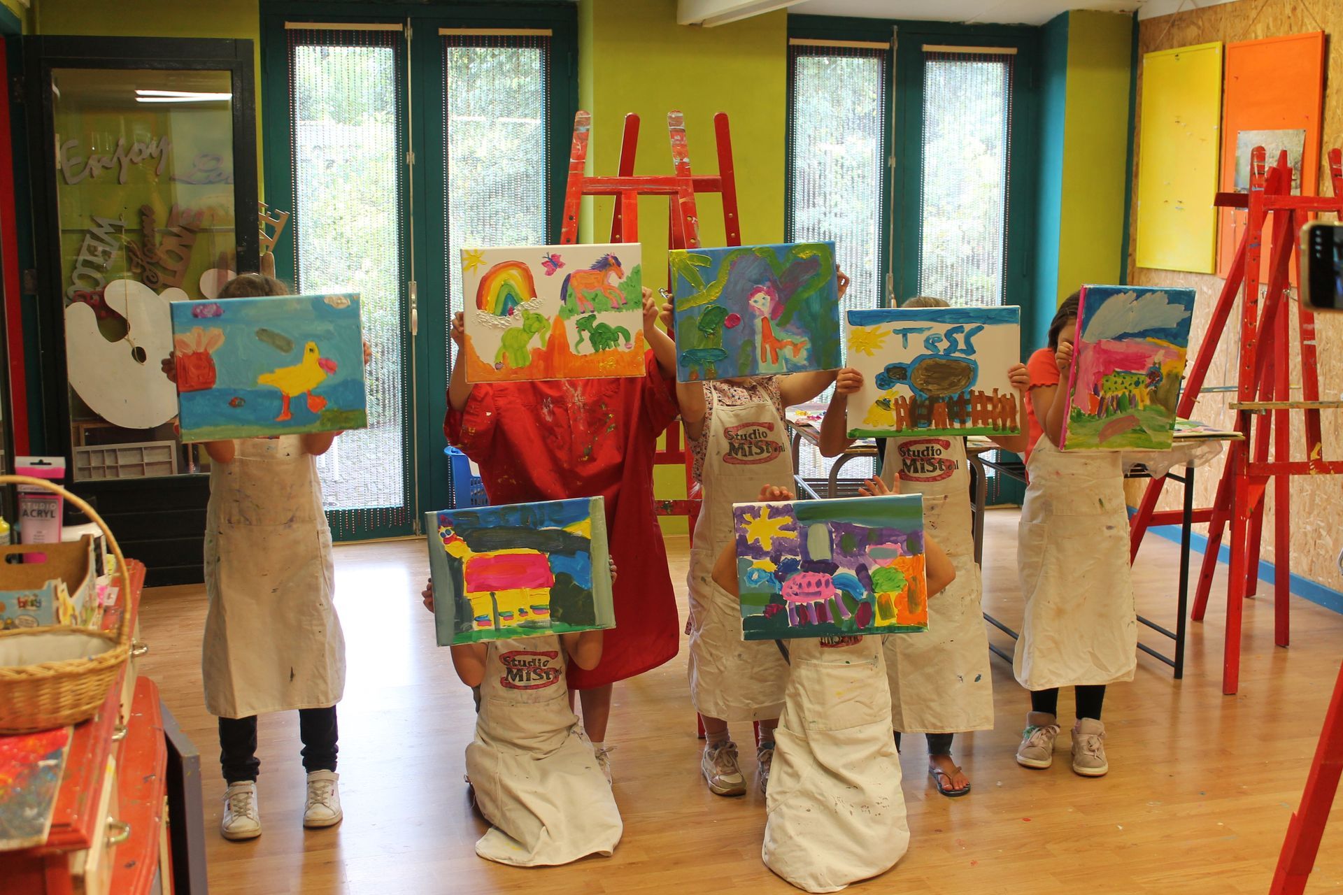 Kinderfeest-schilderworkshop bij Studio MiSt in Harderwijk