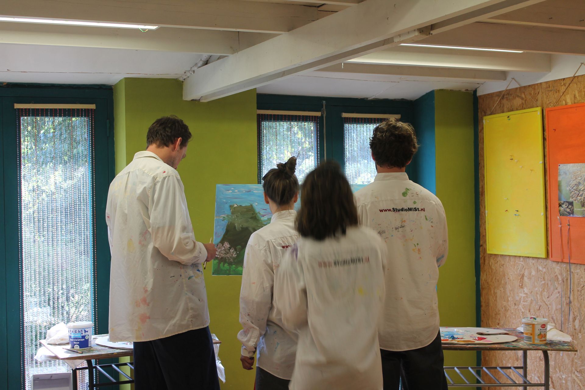 SamenschilderenopEENdoek-workshop schilderen bij Studio MiSt in Harderwijk