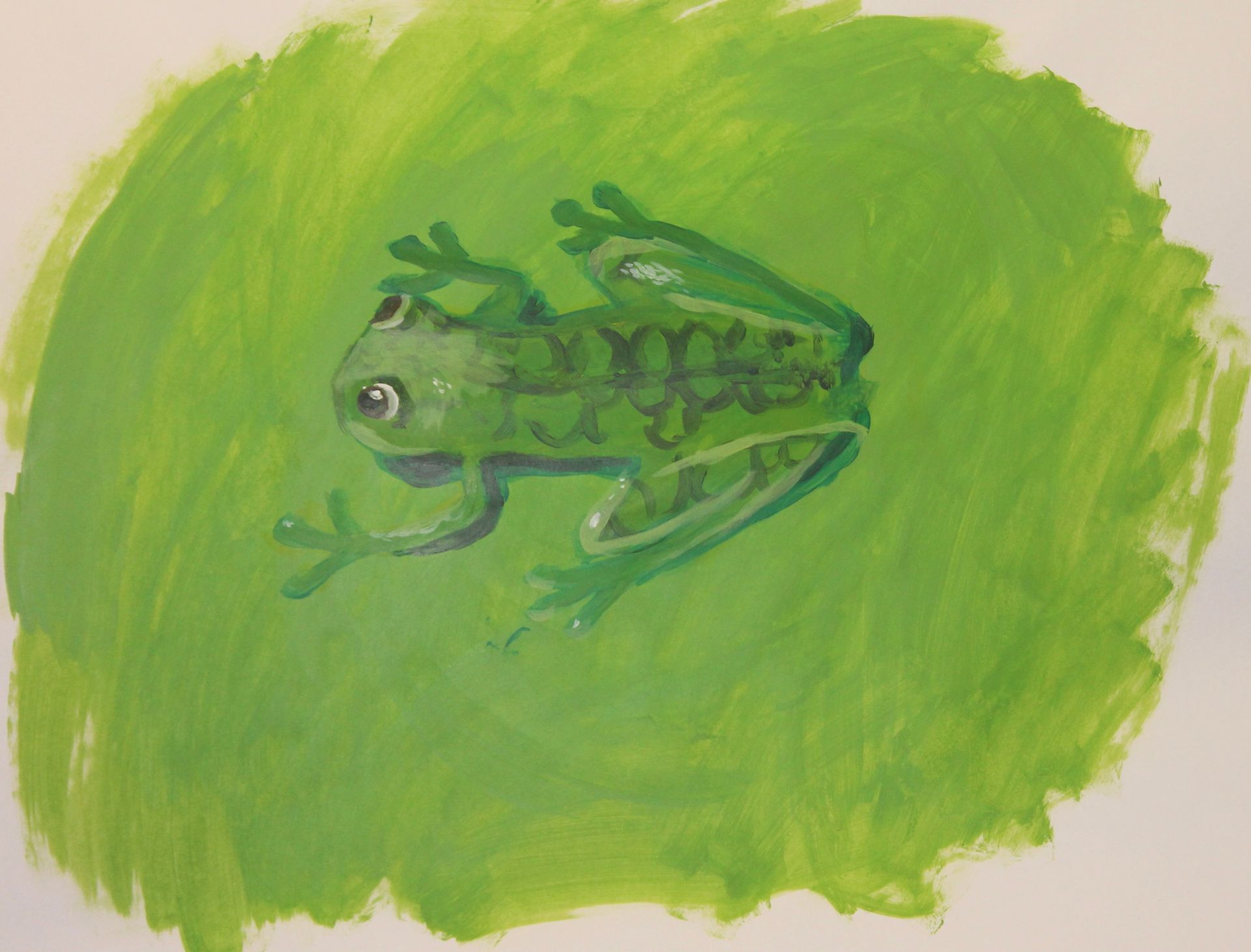 dit kunstwerk is gemaakt door de deelnemer aan de jongerencursus tekenen en schilderen