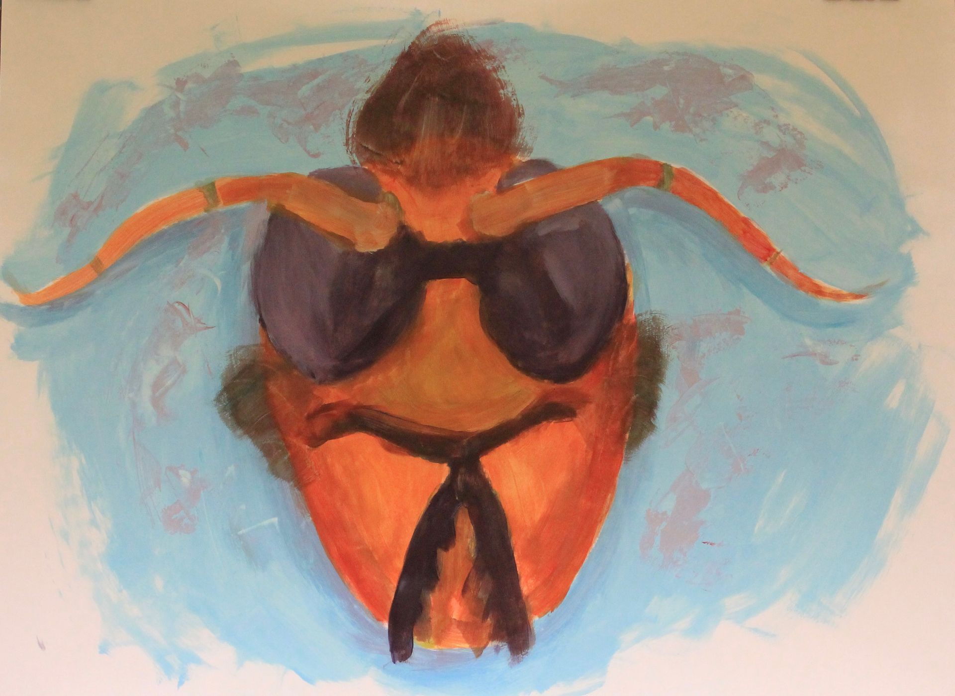 dit kunstwerk is gemaakt door de deelnemer aan de jongerencursus tekenen en schilderen