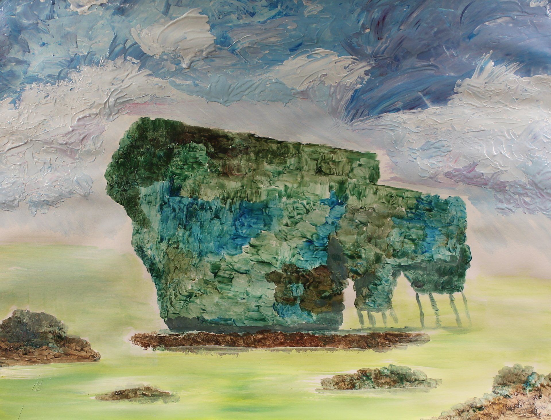 Het riff met mixed media
