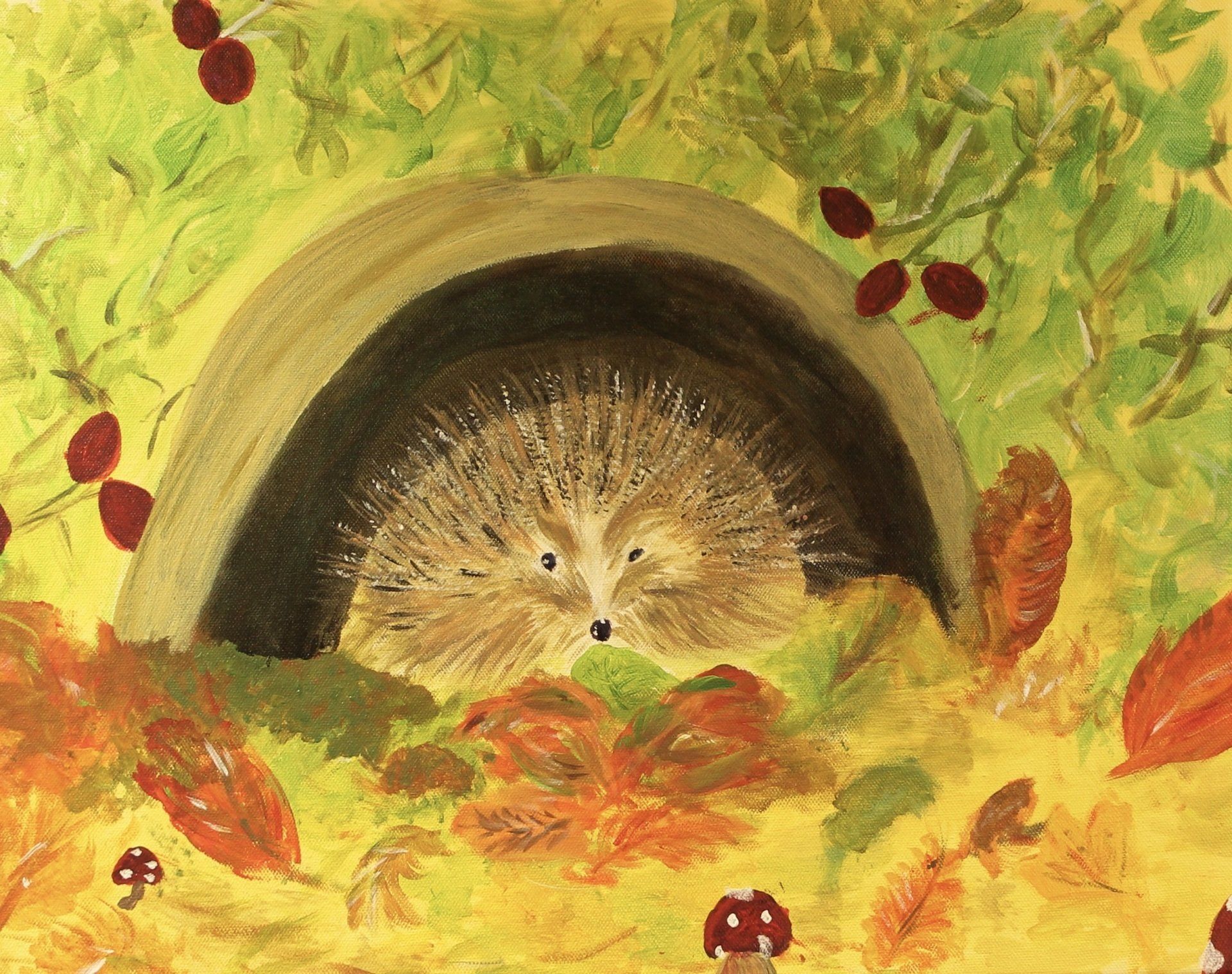 schilderij egel