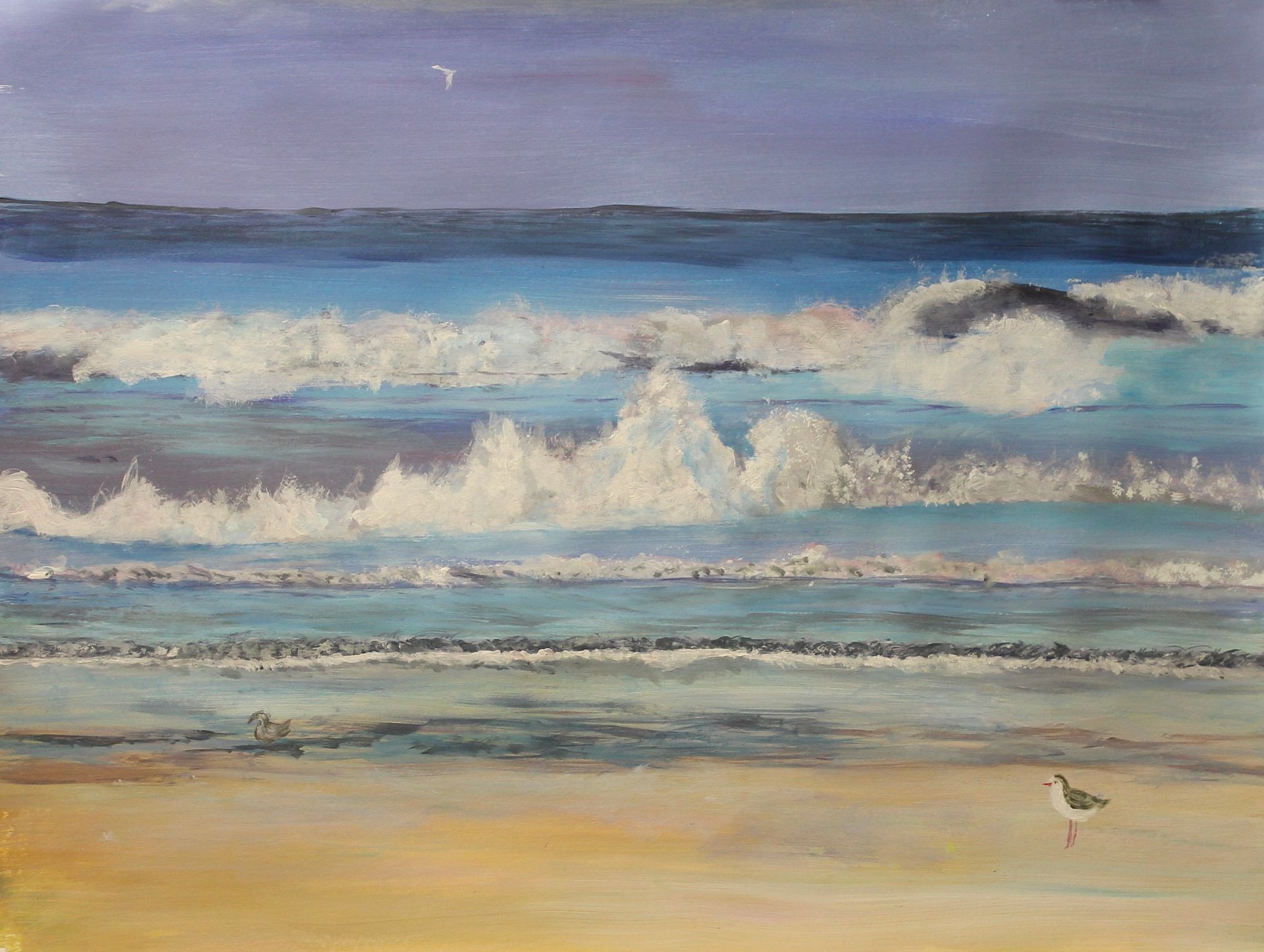 schilderij van de zee met acrylverf bij Studio MiSt