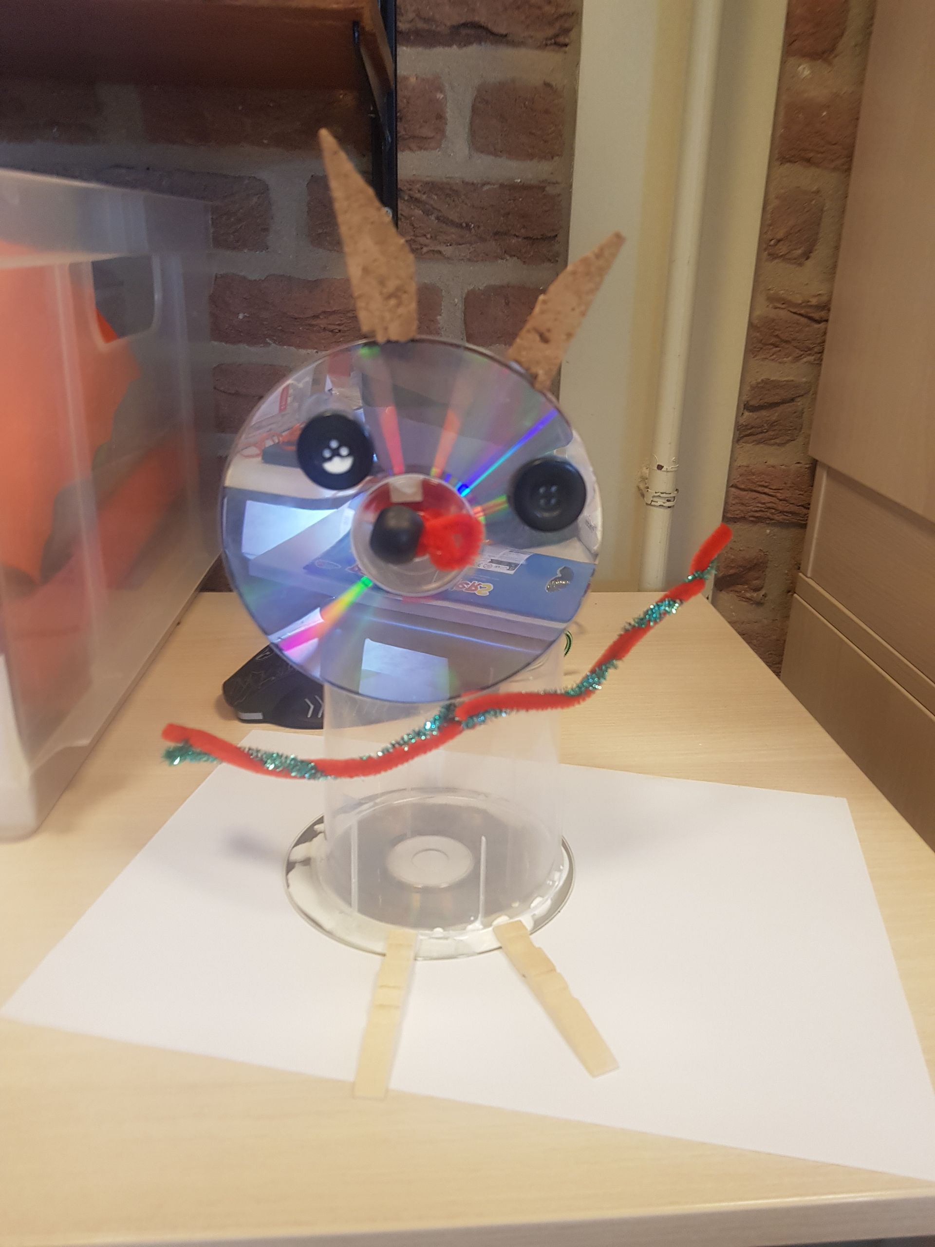 kunst in Harderwijk, een konijn van kosteloos materiaal
