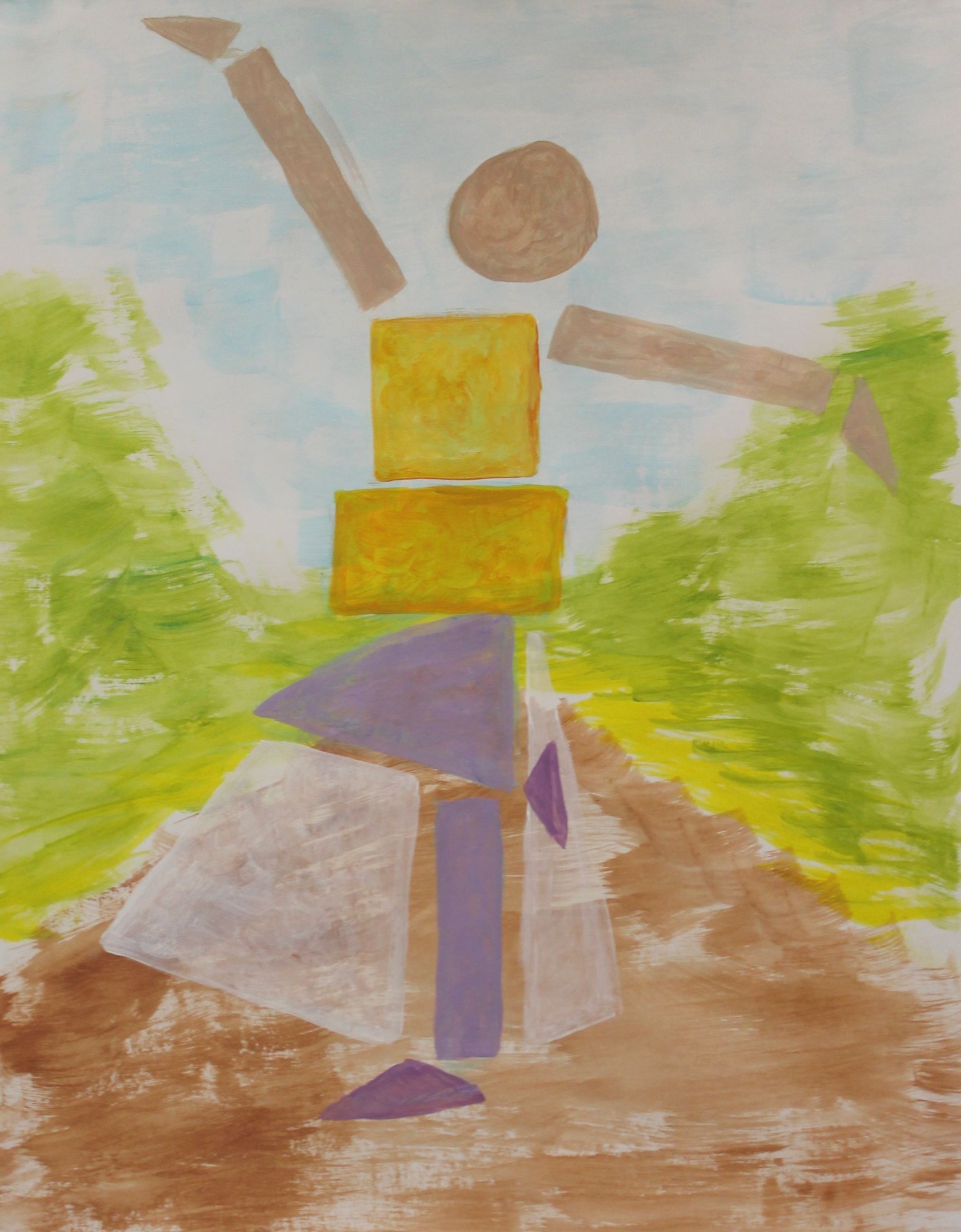 vormen met acrylverf