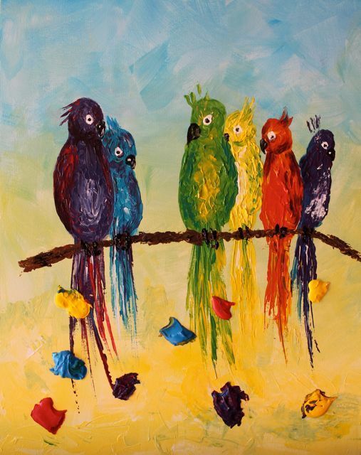 schilderij vogels