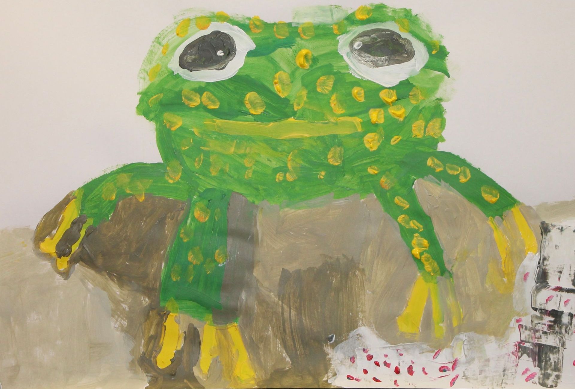 dit kunstwerk is gemaakt door een deelnemer aan de schilder- en tekencursus voor kinderen