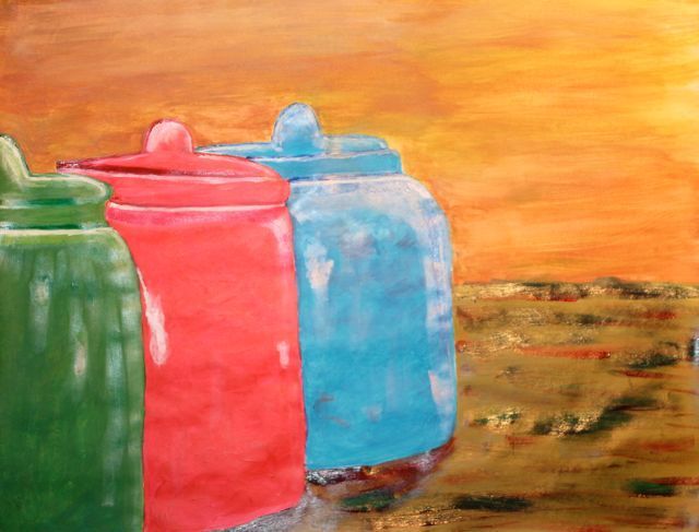 schilderij potten