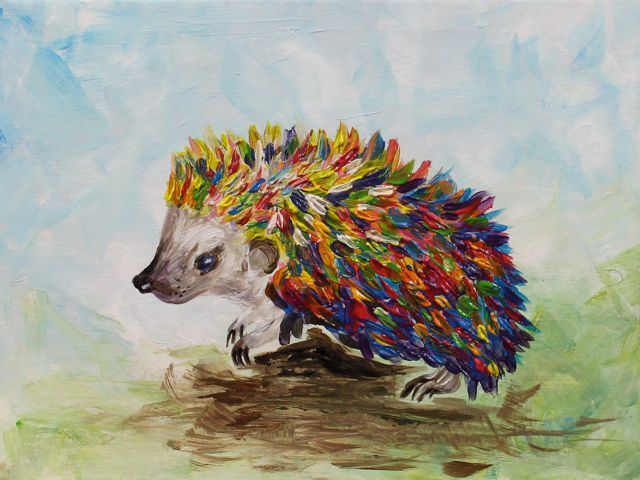 schilderij egel