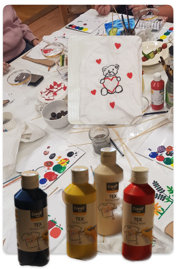 tulpen workshop met acrylverf