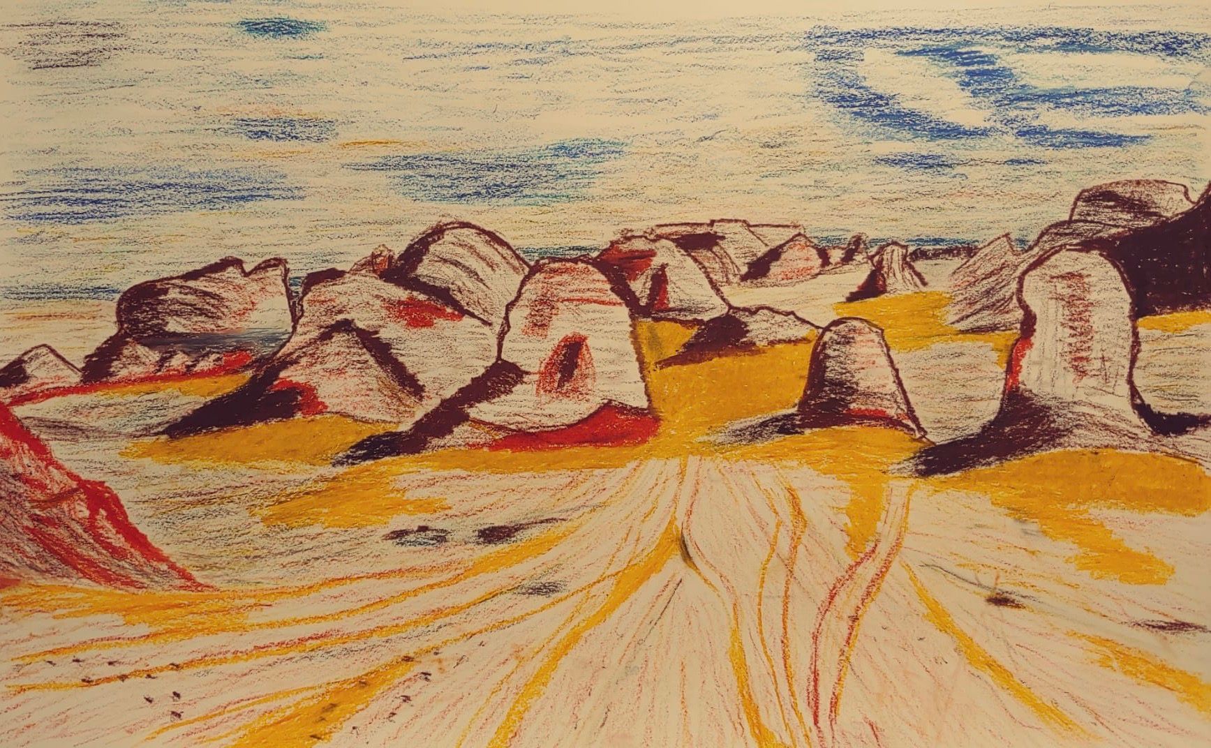tekening woestijn