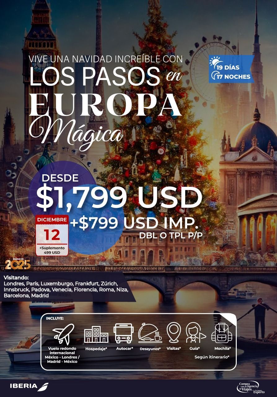 Anuncio de viaje para el tour