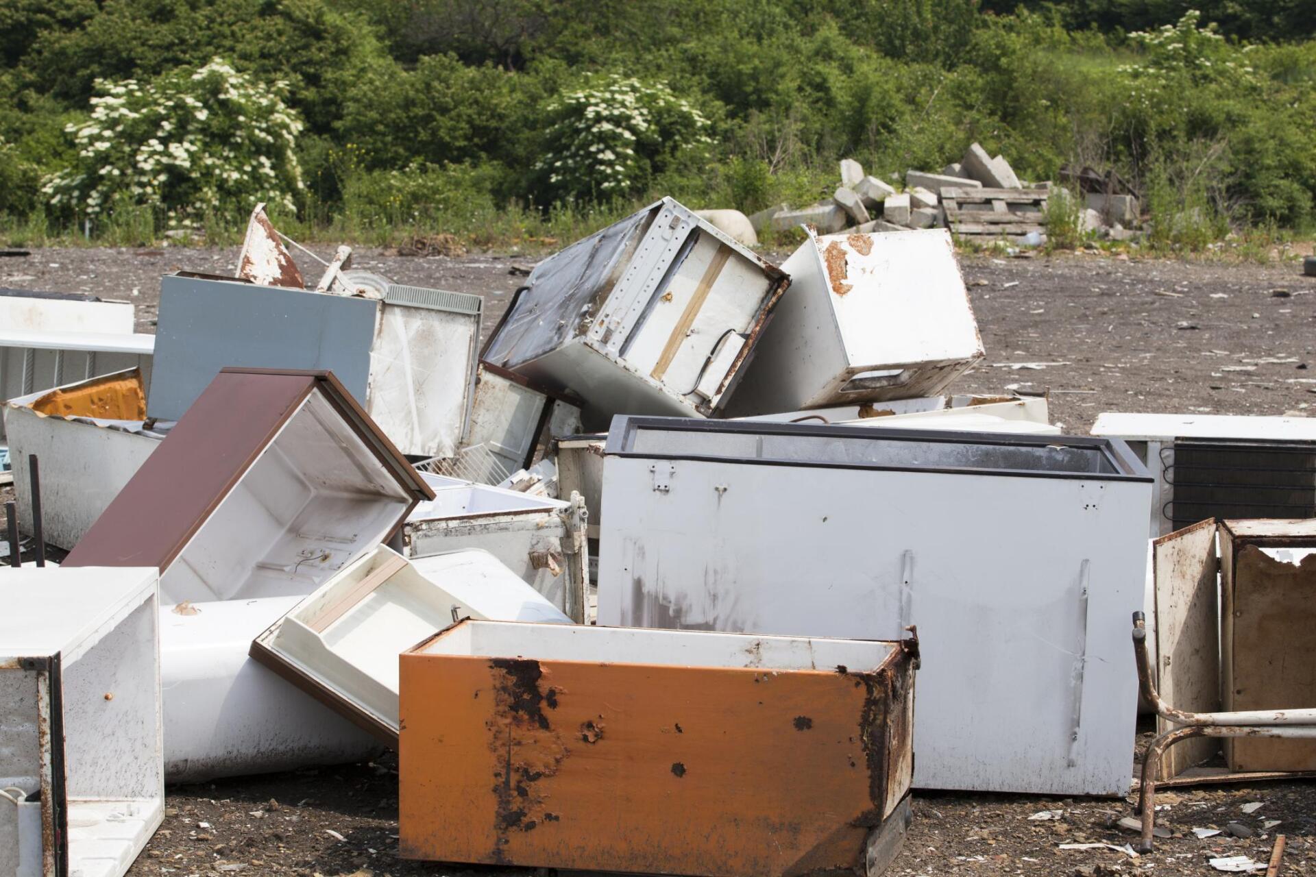 damaged appliances in the site