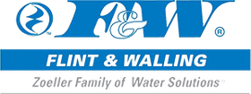 Flint & Walling logo in blue with slogan “Zoeller Family of Water Solutions” beneath it