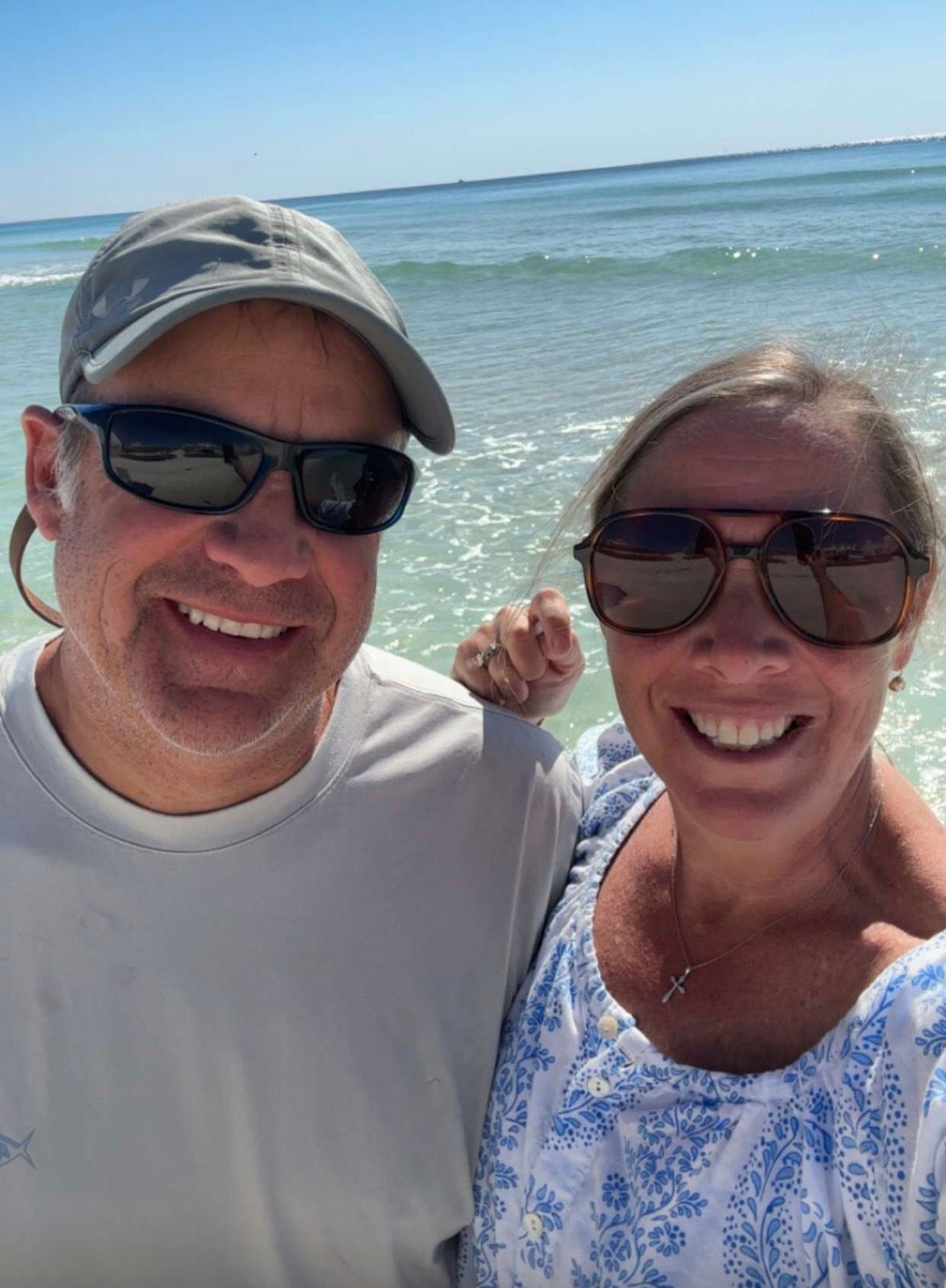 Brian and Jeanette Wallace at the beach