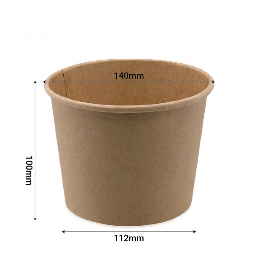 1000cc Paper Bowl (Brown)