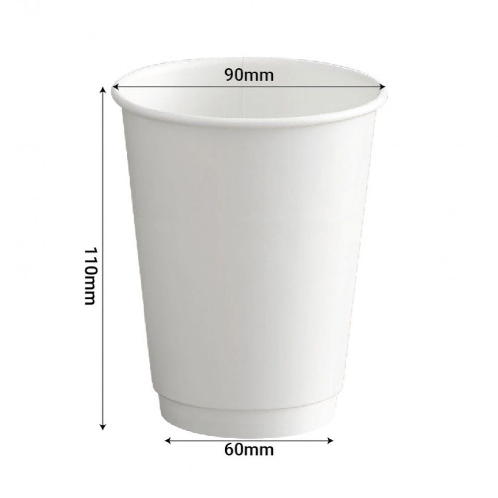 12oz Double Wall Cup (White)