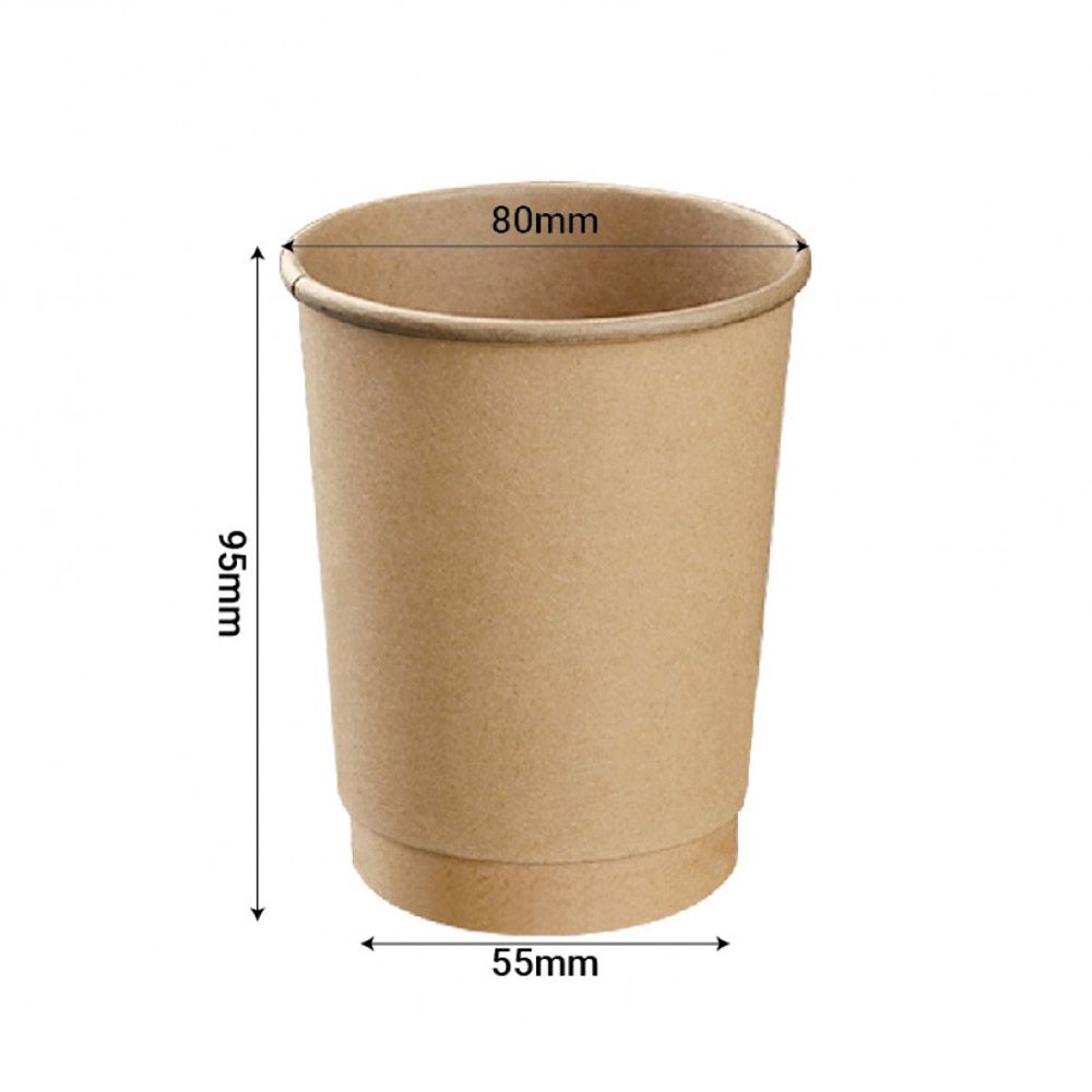 8oz Double Wall Cup (Brown)