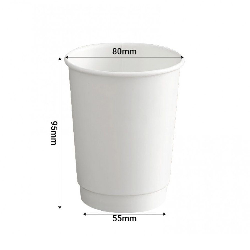 8oz Double Wall Cup (White)