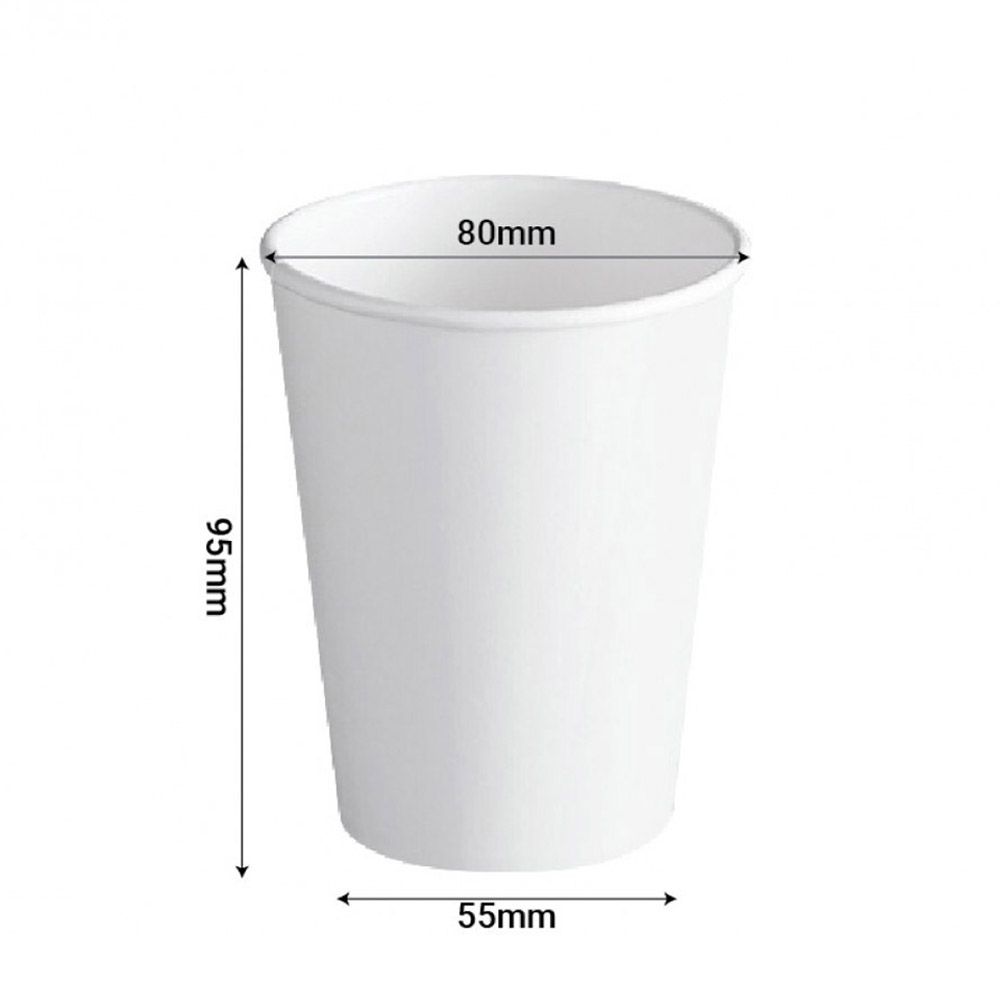 8oz Single Wall Cup (White)
