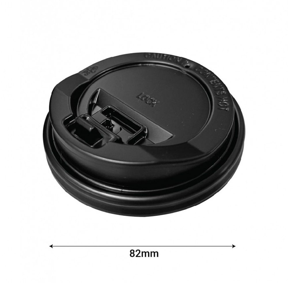 TBH 80 PS Reclosable Hot Cup Lid (Black)