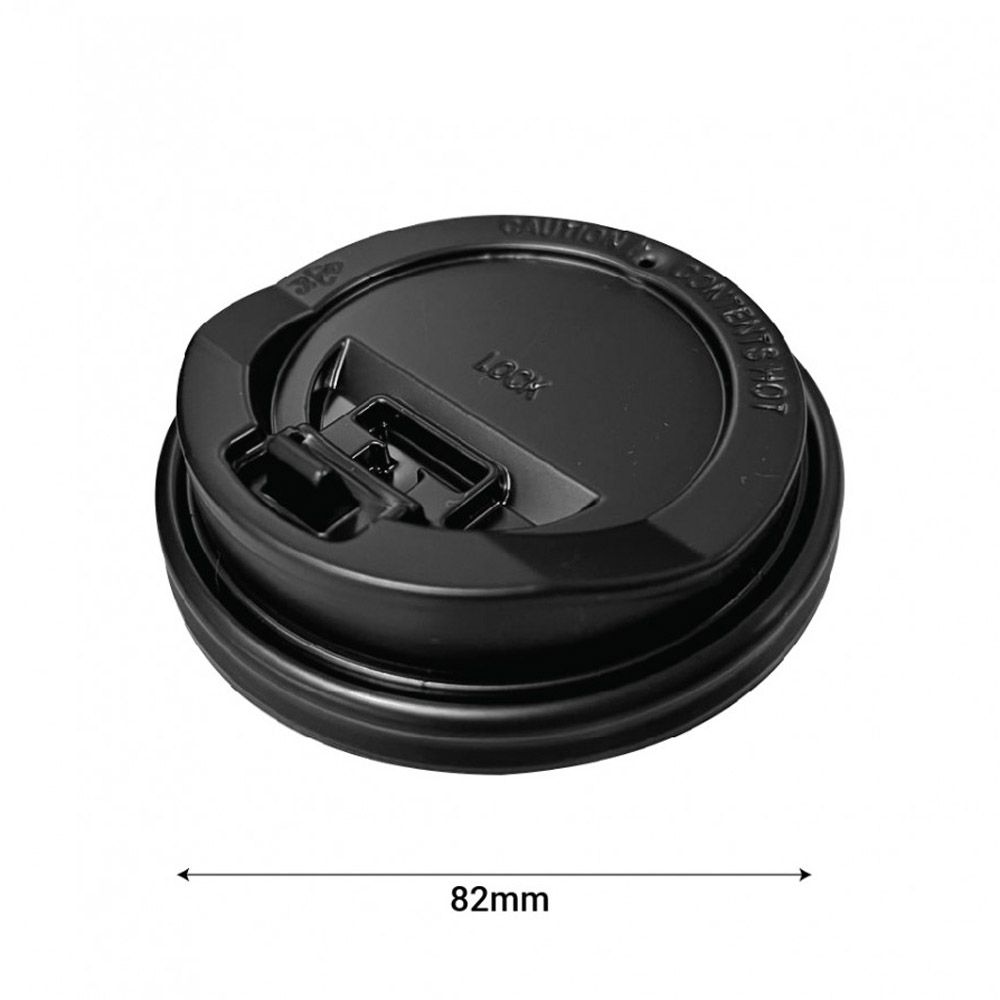 TBH 80 PS Reclosable Hot Cup Lid (Black)