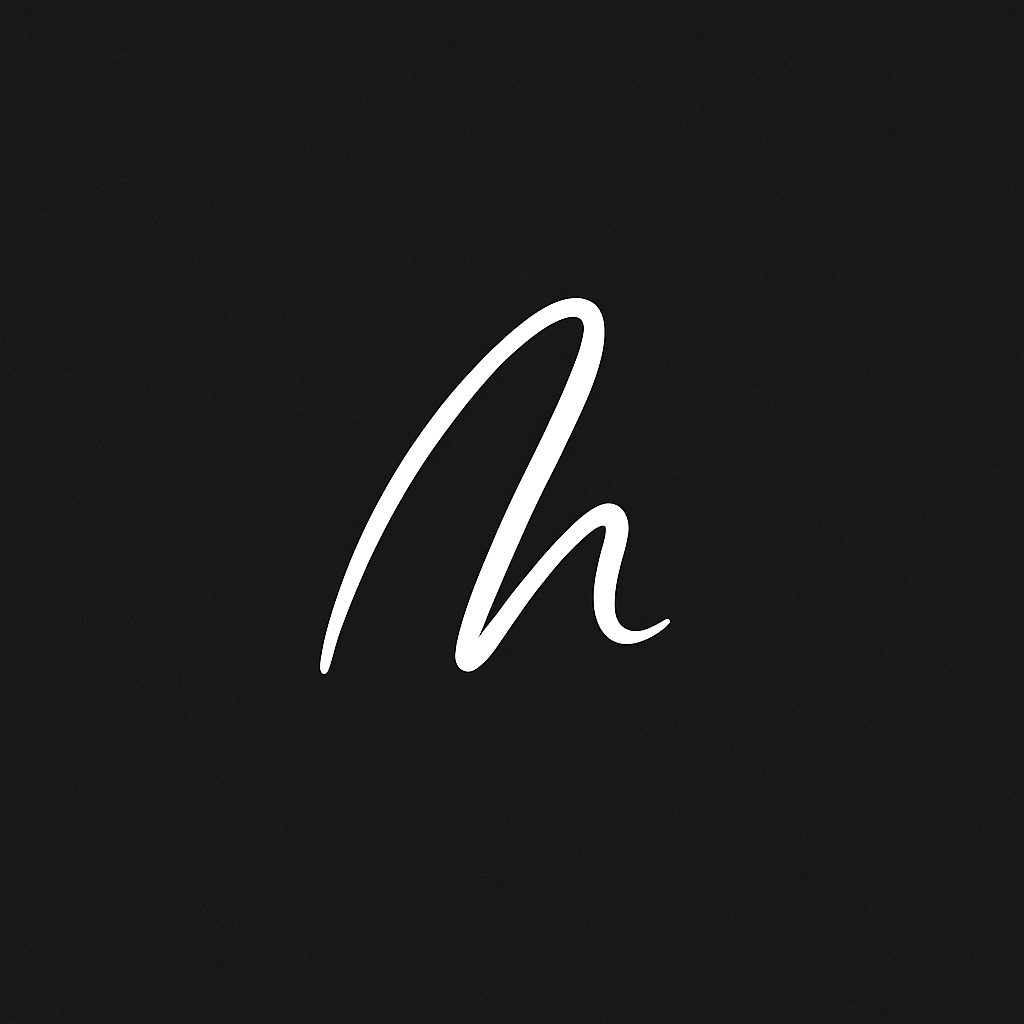 White, cursive letter
