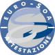 Logo blu di Euro-SOA Attestazione, caratterizzato da una forma stilizzata a