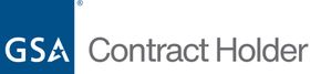 GSA Contract Holder logo with blue GSA block and gray text