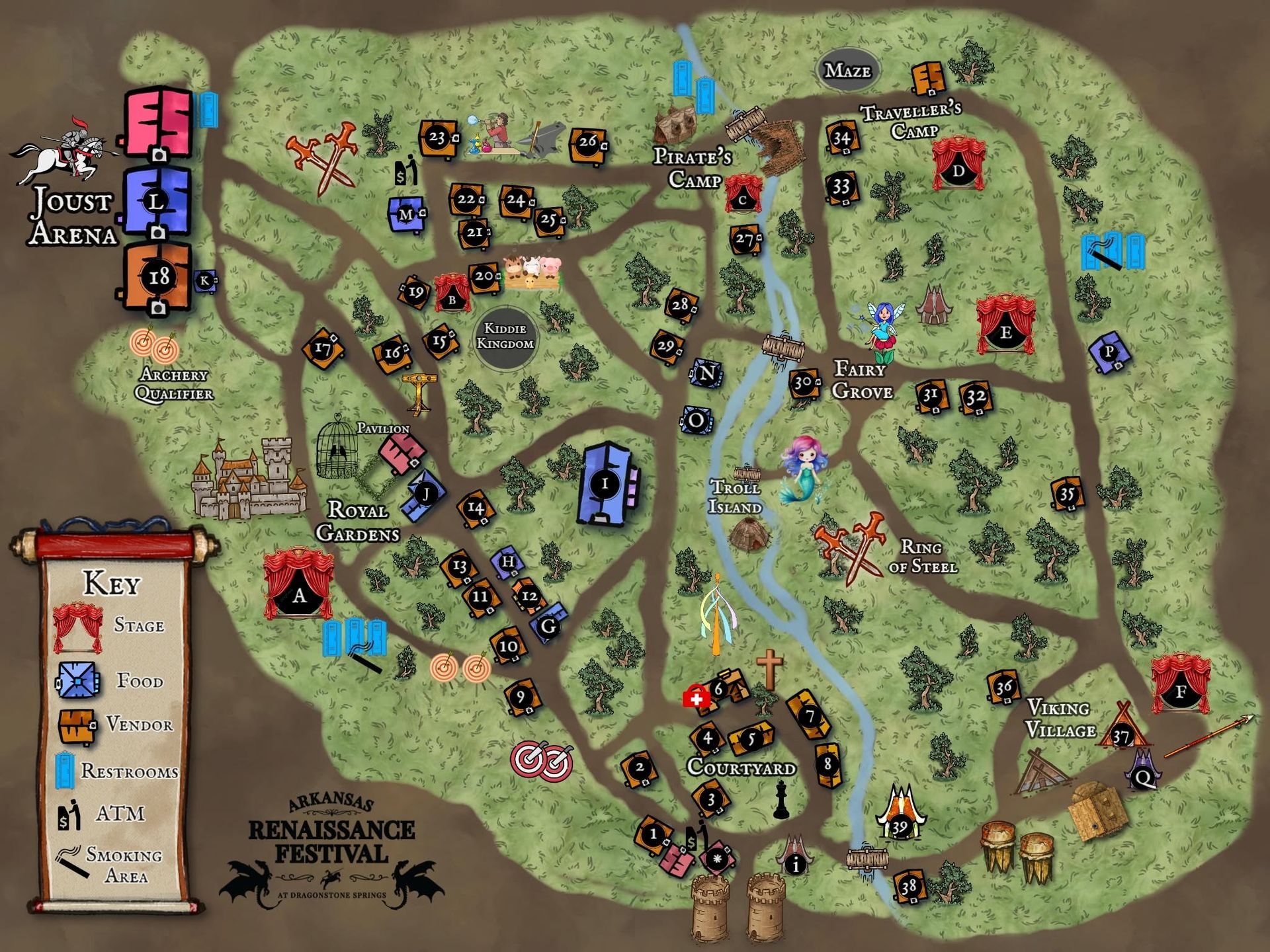 AR renaissance festival map