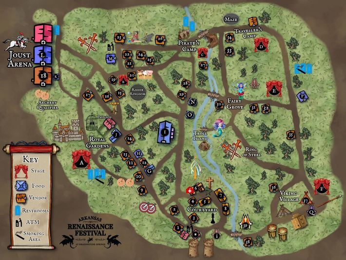 AR renaissance festival map